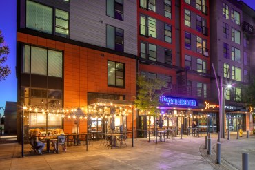 Staying in Orenco Station Mazama Brewing at Night